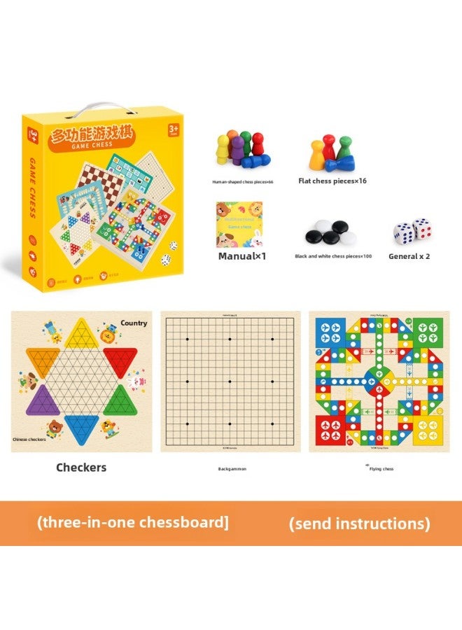 لعبة الشطرنج الخشبية متعددة الوظائف للاستخدام الداخلي، الشطرنج الطائر، لعبة لوحية تفاعلية للكبار، هدايا، ألعاب أطفال، ألغاز