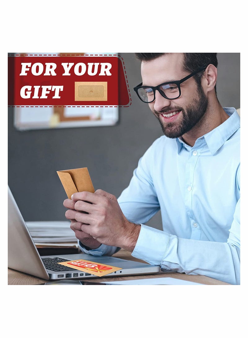 SYOSI 60 Pack Window Gift Card Envelopes Gift Card Sleeves Blank Gift Card Holders Envelopes for Gift Cards Greeting Card Mailing Envelopes  - Image 3