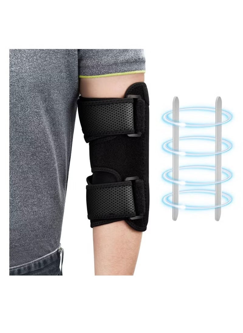 Generic Elbow Brace, Comfortable Night Elbow Support, Adjustable Elbow Stabilizer, for Sleep Elbow Splint, with 2 Removable Metal Splints for Cubital Tunnel Syndrome, Tendonitis, Ulnar Nerve, Tennis  - Image 1