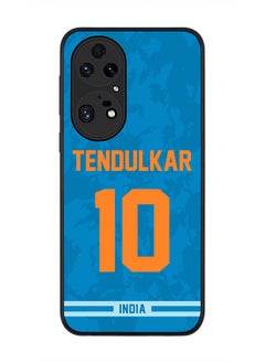 Rugged Black Edge Case for Huawei P50 Pro, Slim fit Soft Case Flexible Rubber Edges Thin Cover - Player Name - Sachin Tendulkar, Jersey Number- 10