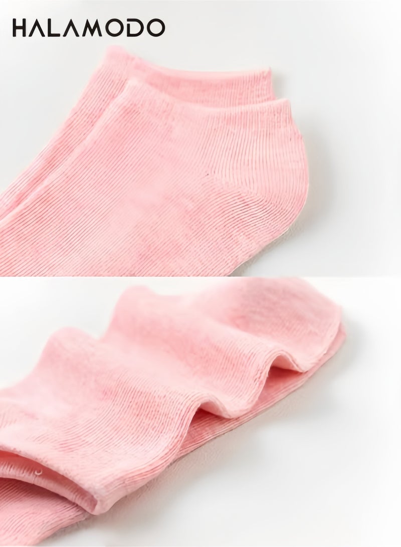 هالامودو 10 أزواج من الجوارب النسائية القطنية المرنة بطول الكاحل، جوارب جمالية، جوارب لطيفة، جوارب خفيفة الوزن منخفضة القطع، جوارب غير ظاهرة بألوان متعددة - Image 5