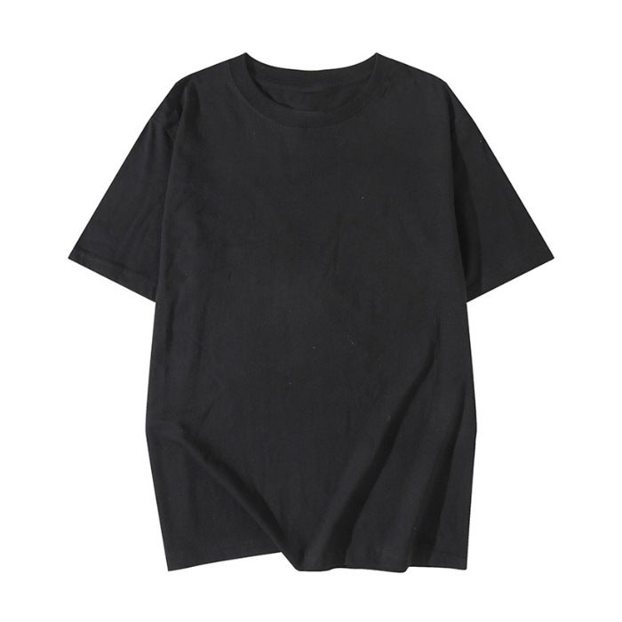 Japanese Style Heavy Pure Cotton Solid Color Short-Sleeved T-Shirt Women'S White Combed Cotton Men'S And Women'S T-Shirt Inner T-Shirt Pure White T Top - Image 1