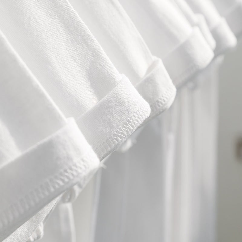 Japanese Style Heavy Pure Cotton Solid Color Short-Sleeved T-Shirt Women'S White Combed Cotton Men'S And Women'S T-Shirt Inner T-Shirt Pure White T Top - Image 4