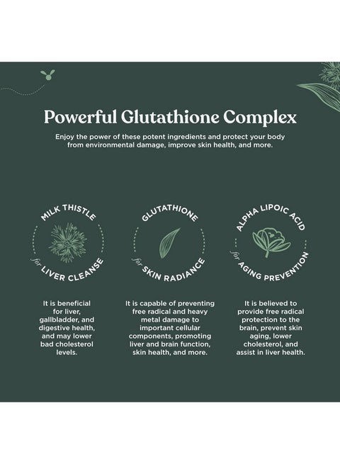 Nature Bound Pure Glutathione Supplement 500 Mg Gsh Pure Skin Whitening  Pills Natural Antioxidant With Milk Thistle Extract Silymarin Liver Health  Alpha Lipoic Acid Amino 30 Veg Capsules By Nature Bound |