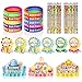 LACCHOUFEE 120 Pieces Happy Birthday Kits for Kids Classroom Include Adjustable Happy Birthday Hats Colored Silicone Stretches Badge Stickers and Pencils School Kindergarten Party Supplies - Image 3