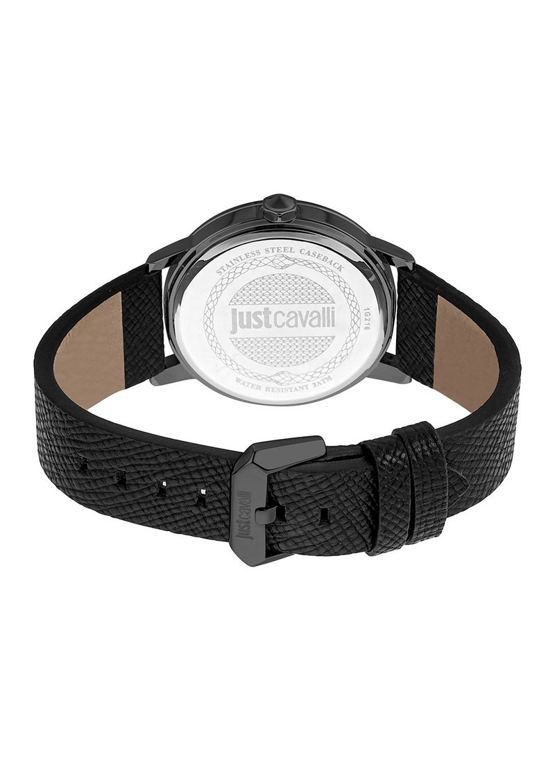 Just Cavalli - Men's Round Shape Leather Wrist Watch JC1G216L0045 - 42 Mm - Image 1