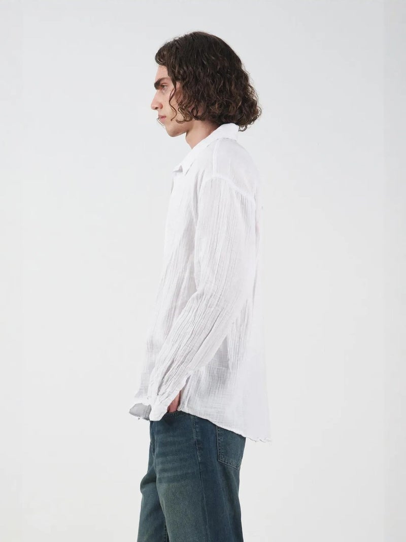 GIESTO Relaxed Fit Textured Long Sleeve Shirt - Image 3