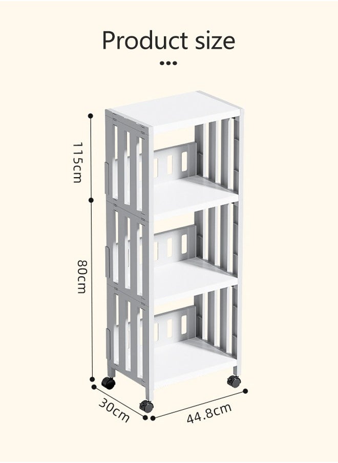 Tiokkss Removable storage rack, 4 floors, suitable for kitchen, bathroom, laundry room and office  - Image 5