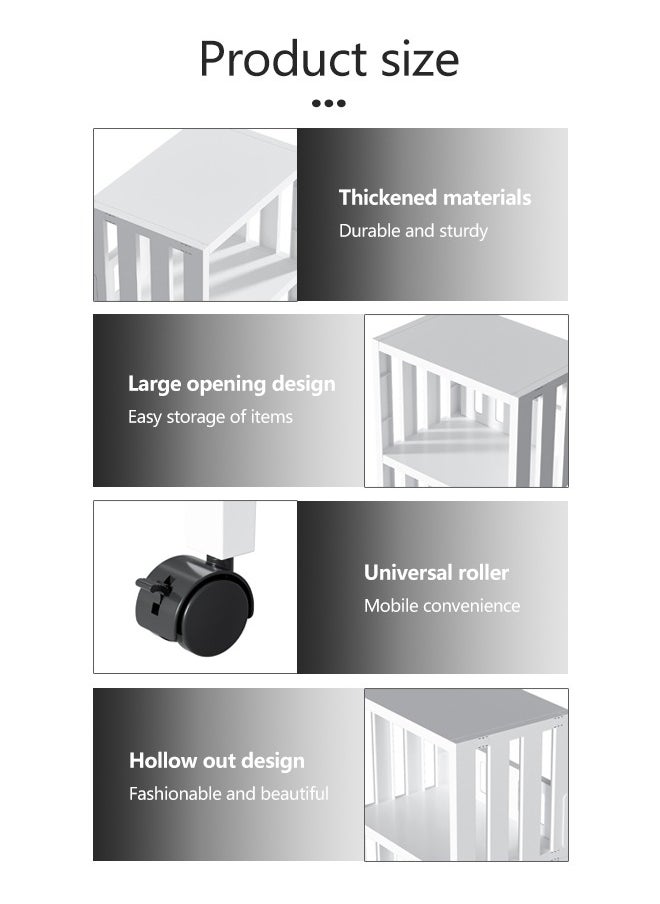 Tiokkss Removable storage rack, 4 floors, suitable for kitchen, bathroom, laundry room and office  - Image 4