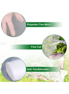 KASTWAVE Insect Protection Net, Breathable Garden Vegetable Plant Protect Netting Portable Plant Protection Netting Grow Tunnel Fine Mesh Greenhouse Plant Barrier for Plants Vegetable Fruit (2.5M*6M)  - Image 5