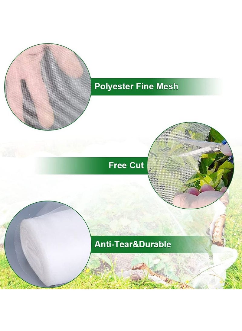 KASTWAVE Insect Protection Net, Breathable Garden Vegetable Plant Protect Netting Portable Plant Protection Netting Grow Tunnel Fine Mesh Greenhouse Plant Barrier for Plants Vegetable Fruit (2.5M*6M)  - Image 5