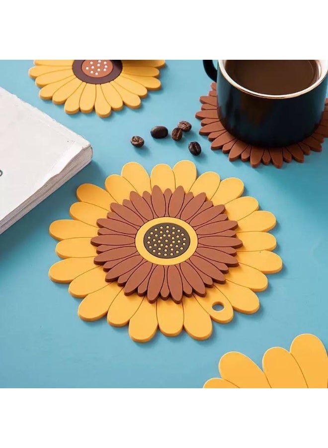 Heat-resistant silicone coaster for hot dishes - Image 1