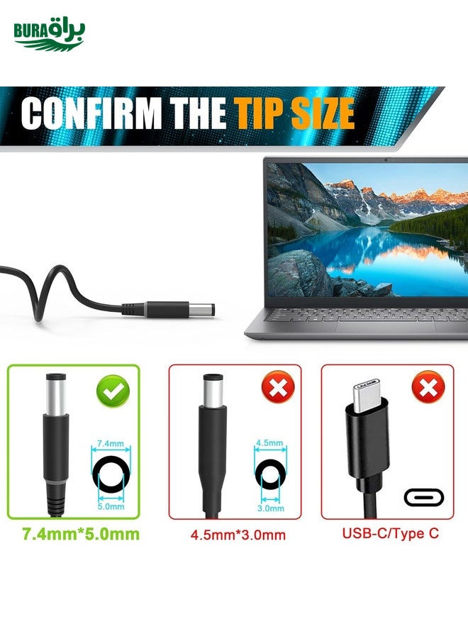 BURAQ 130W 19.5V 6.7A Laptop Notebook Power Adapter For Dell 7.4 x 5.0, Plug:AU Plug  - Image 5