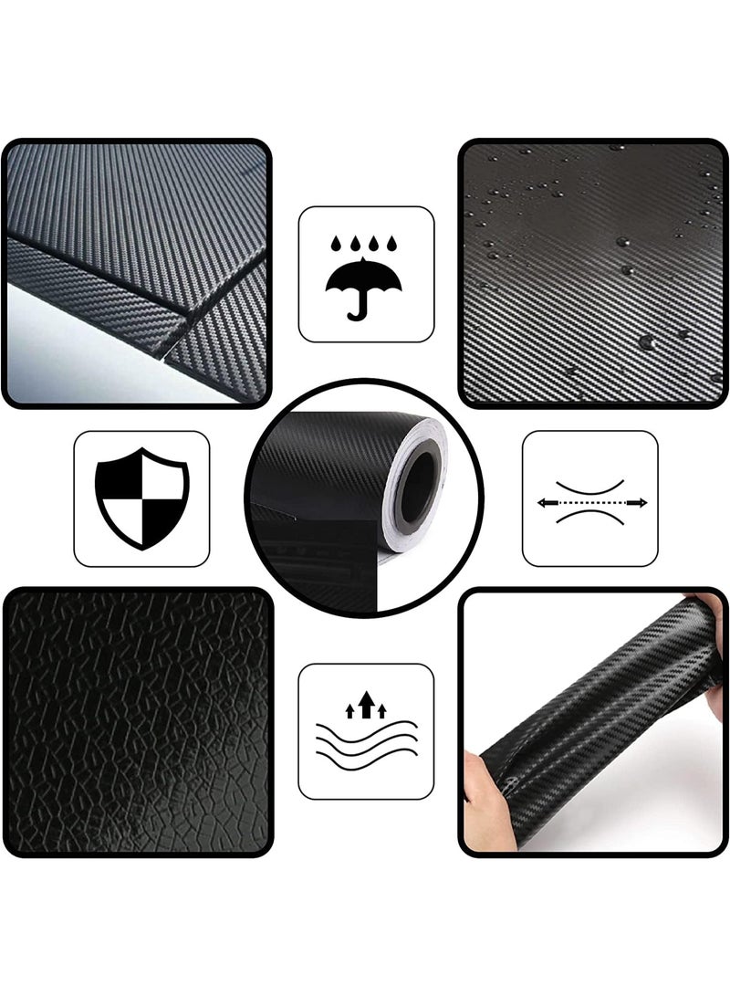 Generic Black 7D Carbon Fiber Vinyl Wrap Roll 1ft x 5ft, Super Glossy Car Wrap Film Featuring Bubble Free Air Release Technology, Car Moto DIY Interior Exterior  - Image 5