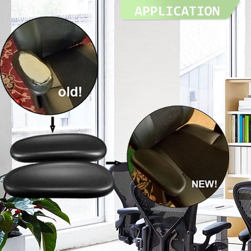 Ketofa Office Chair Arm Rest Replacement Fits All Styles of Arms with 4" Mounting Hole Patterns Screws Set Desk Armrest Cover(2Pack) - Image 4