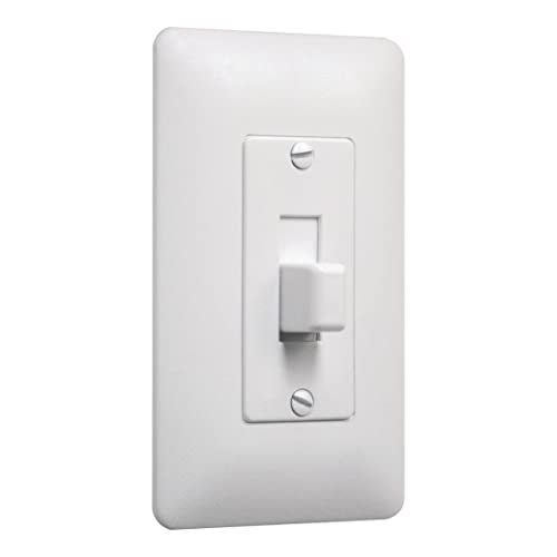 Taymac 5070W Masque 2000 1-Gang Decorator Style Wallplate, Paintable Cover-Up Wall Plate Frame for Toggle Switch, White (1-Pack) - Image 1