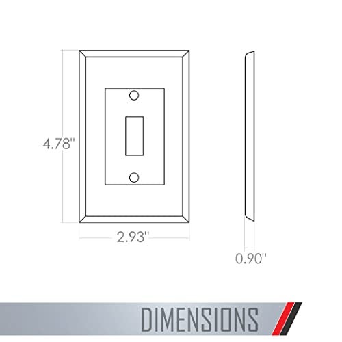 Taymac 5070W Masque 2000 1-Gang Decorator Style Wallplate, Paintable Cover-Up Wall Plate Frame for Toggle Switch, White (1-Pack) - Image 3