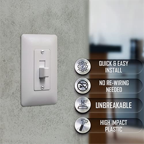 Taymac 5070W Masque 2000 1-Gang Decorator Style Wallplate, Paintable Cover-Up Wall Plate Frame for Toggle Switch, White (1-Pack) - Image 4