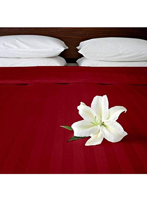 Jaipur Linen Jaipur Linen Classic Duvet Cover Single Size Premium Cotton Duvet CoverQuilt CoverComforter Cover with 1 Pillow Cover Standard Size18 Inch x 28 Inch 61 x 91 inches Red  - Image 2
