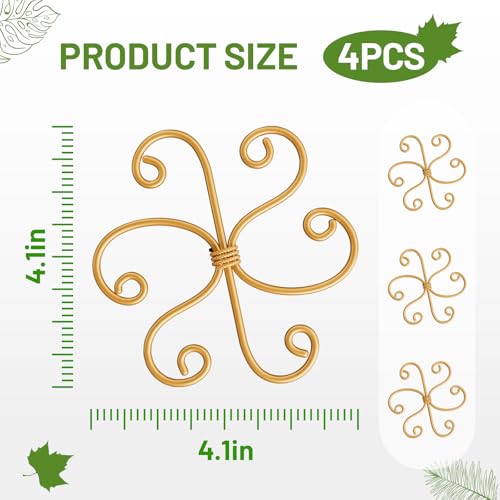 Yeomant 4PCS Iron Monstera Support, Uniquely Designed Plant Support Stakes for Indoor Plants, Stable Plant Stakes and Supports, Turtle Shell Bamboo Clamp Set for Thriving Growth - Image 2