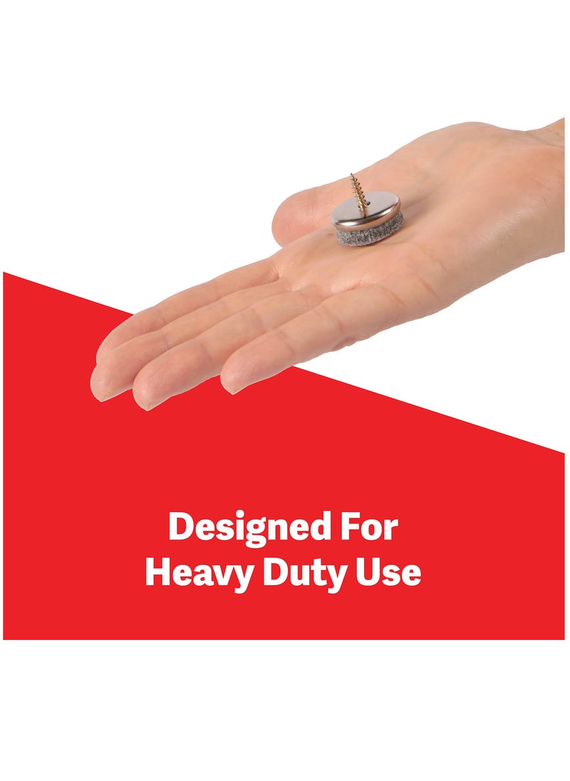 KASTWAVE - Furniture Felt Pads 22MM Diameter Felt Pads for Furniture Feet 5MM Thick Chair Leg Floor Protectors Furniture Pads with Easy Screw Installation are Ideal Floor Protector Pads - Image 1