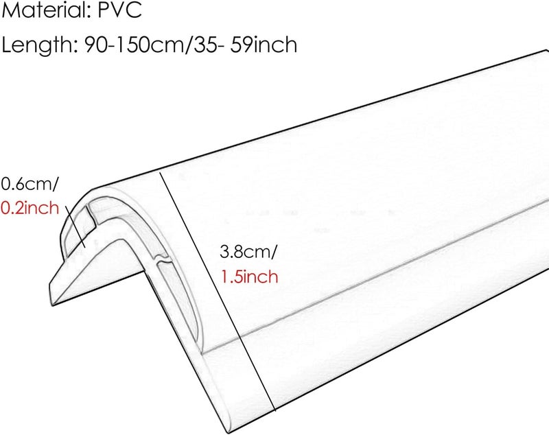 Corner Guards for Walls,Wall Guard PVC, Lightweight 1.5 Inch Wide Fireplace Bumpers/Edging Bar, for and Decoration - Image 3