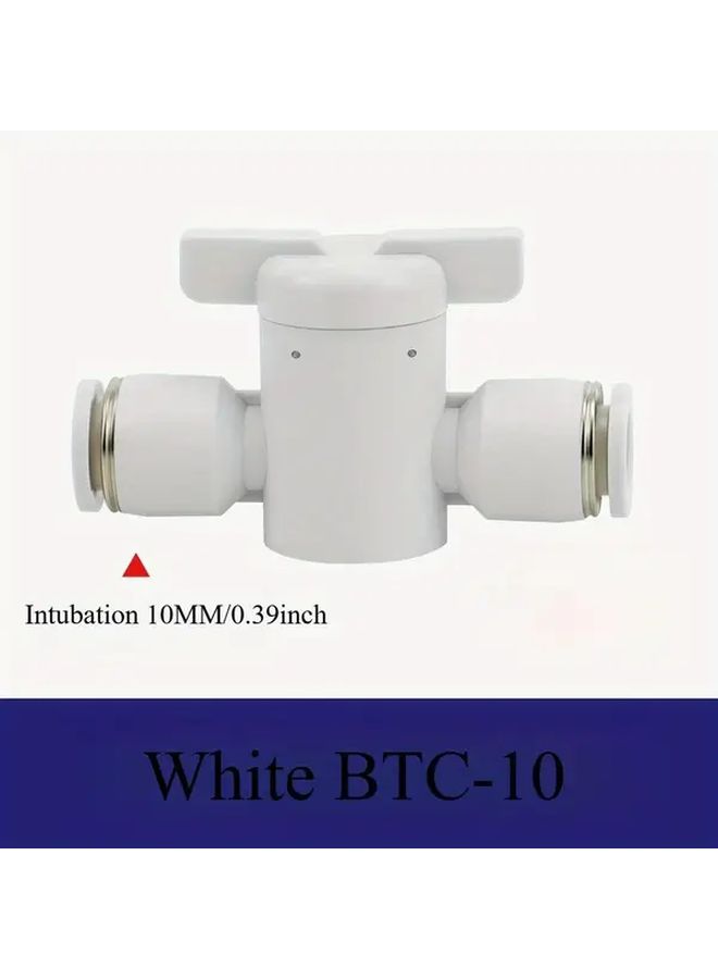 White Pneumatic Hand Valve Push In Quick Connector Manual Ball Control 4mm 6mm 8mm 10mm - Image 5