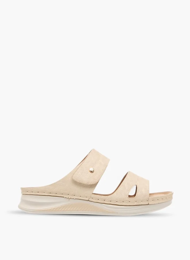 Flora Bella By Shoexpress Women Stich Detail Slip-On Comfort Sandals