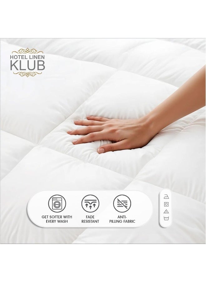 Hotel Linen Klub - Hotel Linen Klub Soya Bean White Duvet - Hypoallergenic & Eco-Friendly Fiber Filler for Exceptional Softness & Comfort, Moisture-Wicking and Breathable Material, Size: Single(160 x 220 cm) - Image 1