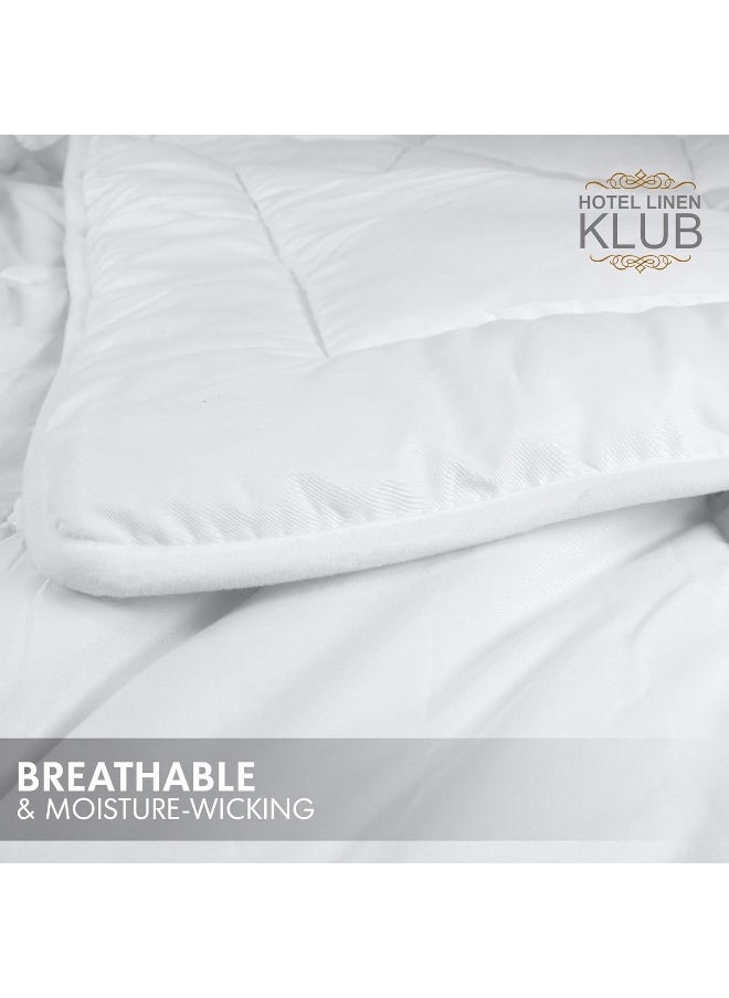 Hotel Linen Klub - Hotel Linen Klub Soya Bean White Duvet - Hypoallergenic & Eco-Friendly Fiber Filler for Exceptional Softness & Comfort, Moisture-Wicking and Breathable Material, Size: Single(160 x 220 cm) - Image 1