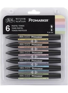 Winsor Newton Promarker Set of 6 Pastel Tones 