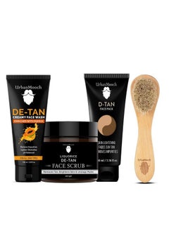 Skin Brightening & Lightening Detan Facial Kit Detan Facewash Detan Face Scrub Detan Face Pack Wooden Face Cleansing Brush - pzsku/Z6136A5C8398AAD546133Z/45/_/1690020743/f05e74dd-85ef-4a05-80e2-353836d50a92