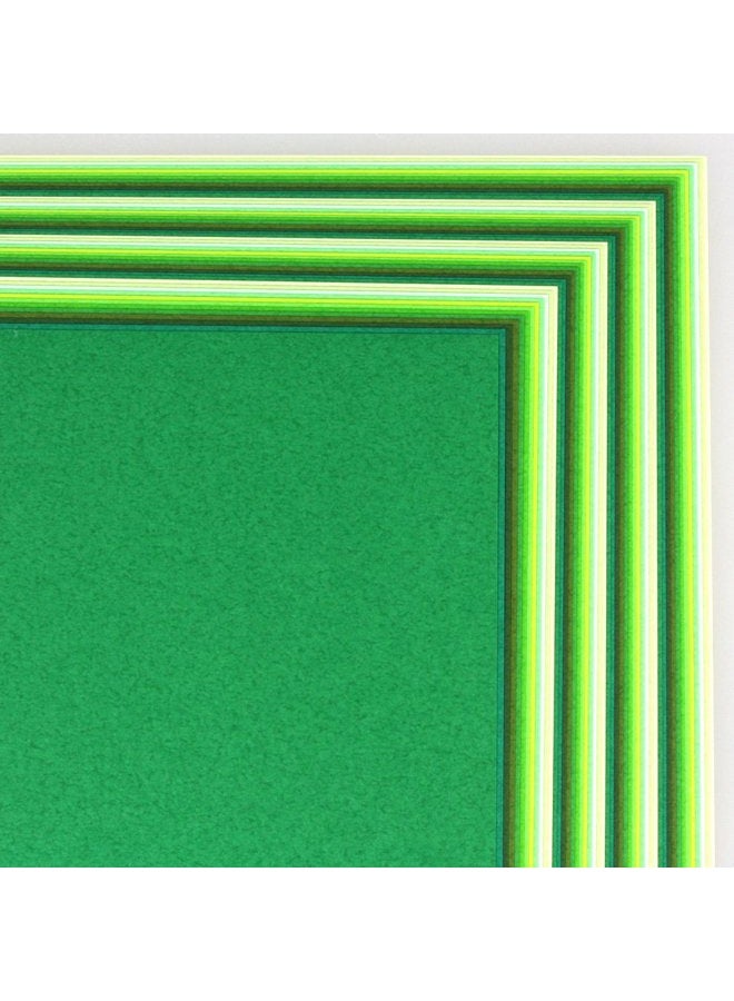 TOYO トーヨー Japanese Tant Origami Paper- 12 Shades of Green 6 Inch Squar - Image 3