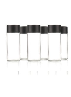 VOIDROP set of 6 Glass Juice Bottles Reusable Water bottle 350ML