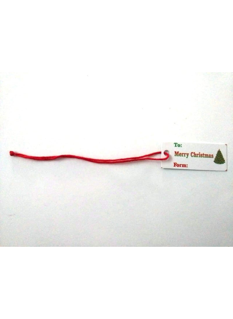 Atmiyamart Atmiyamart Merry Christmas Gift Tags with String Decorative Kraft Paper, White Paper Christmas tag 100pcs  - Image 2