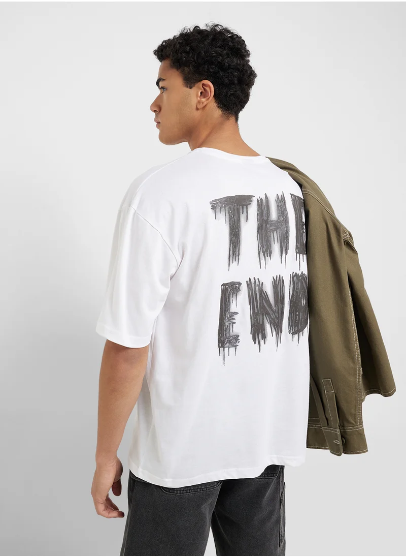 سفنتي فايف Oversized Graphic T-Shirt