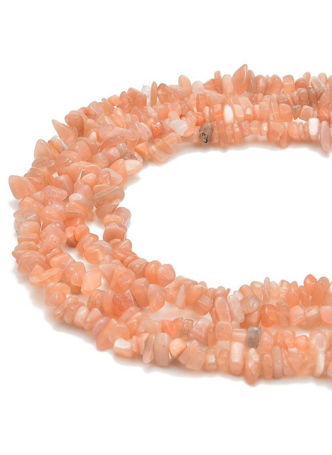 PLTbeads - 5 8Mm Natral Healing Gemstone Waist Bracelets Necklace Kit Irregular Stone Diy Crafts Design Jewelry Making 1 Strand Per Bag Approxi 34 Inch (Sunstone Chips) - Image 1