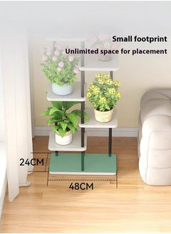 LEDIN Plant Stand Indoor, 9 Tier 9 Potted Bamboo Plant Stands for Indoor Plants, Corner Plant Stand, Plant Shelf For Indoor, Tiered Plant Stands (Black)  - Image 2