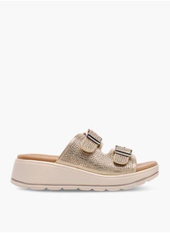 Le Confort Girls Studded Slip-On Sandals with Buckle Detail  - Image 3