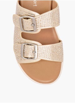 Le Confort Girls Studded Slip-On Sandals with Buckle Detail  - Image 4