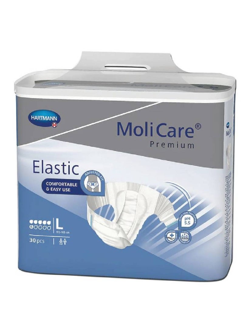 Hartmann Molicare  Premium Elastic, Size Large, 6 Drops, Pack of 30 Pieces 