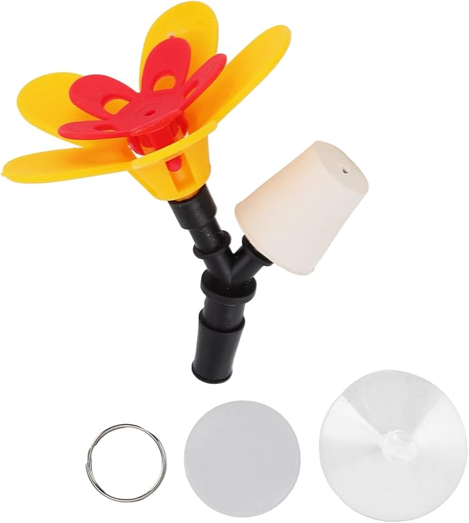 Single Flower Plastic Hanging Hummingbird Feeder Kit for Outdoor Garden Patio - Image 1