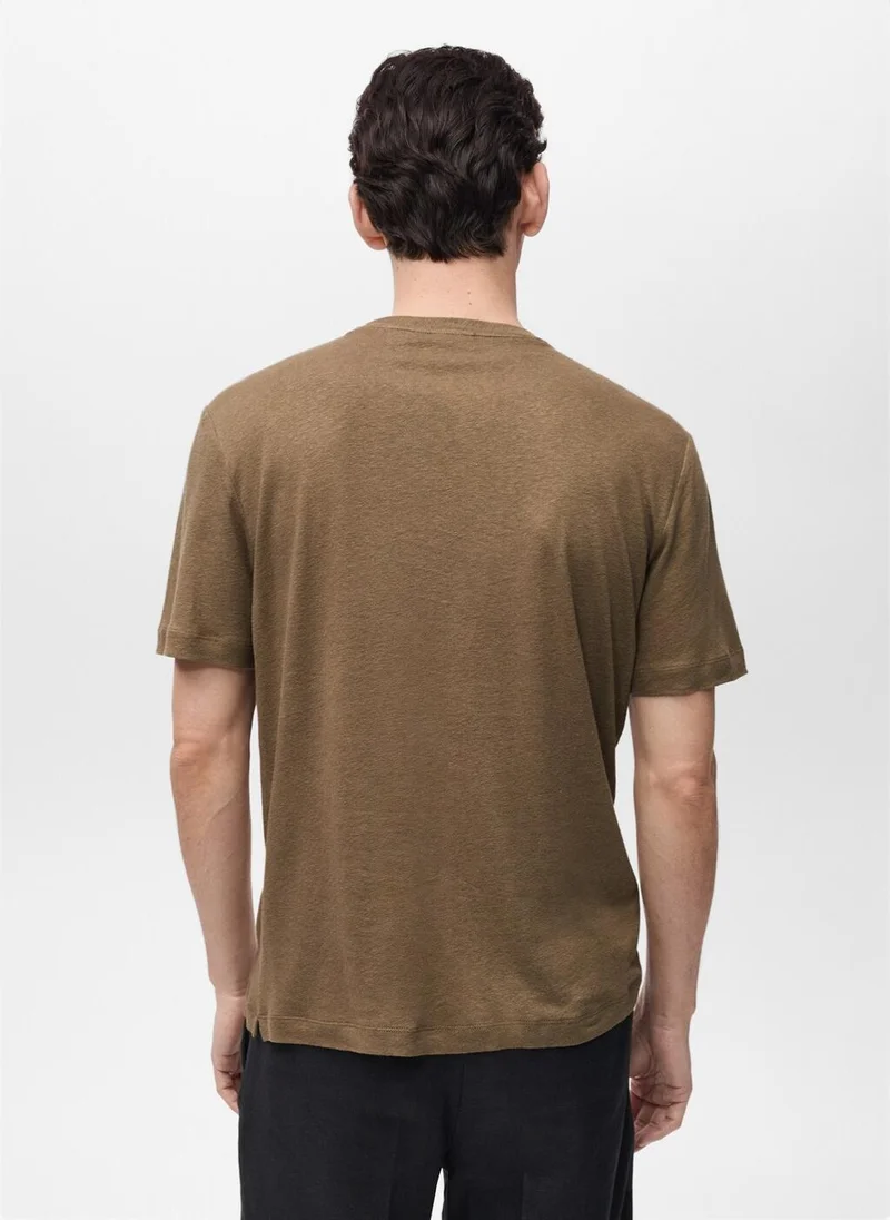 Mango Man essential crew neck t-shirt