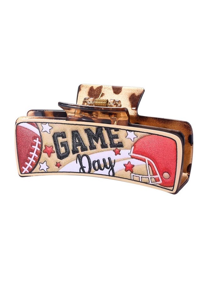YAHPERN Game Day Hair Clips Football Hair Claw Clips for Women Large Nonslip Tortoise Acrylic Hair Claws Game Day Accessories Outfits Sport Team Spirit Day Football Mom Accessories Party Favors Gifts  - Image 1
