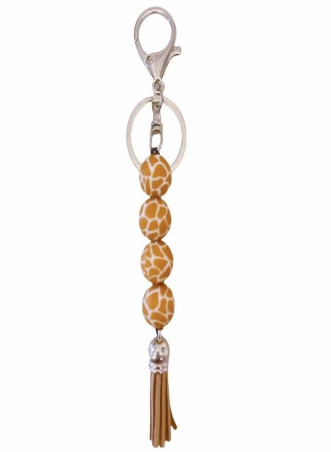 Lemua Giraffe Keychain Giraffe Gifts for Women Men Girls Boys Silicone Bead Giraffe Lover Key Chain for Backpack Handbag Bag Charm - Image 1