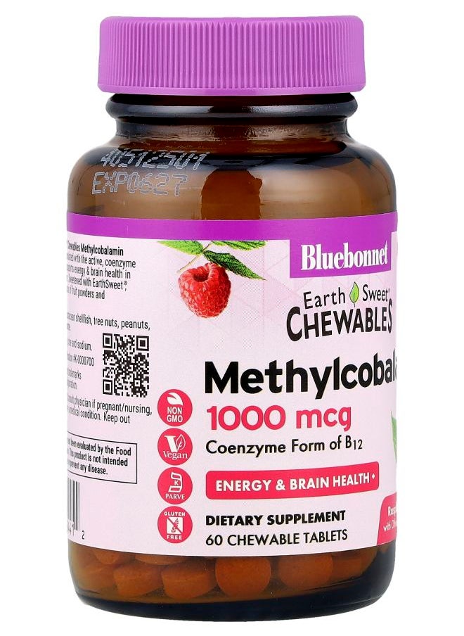 Bluebonnet Nutrition EarthSweet® Chewables Methylcobalamin Raspberry 1000 mcg 60 Chewable Tablets  - Image 2