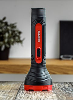GEEPAS Geepas Rechargeable LED Flash Light- Sturdy Housing with Big LED Chip with Aluminum Reflective Cup, Shell Ripple Pattern| 5 Hours Working Time| Lead-Acid Battery| 2 Years Warranty | GFL51090  - Image 3