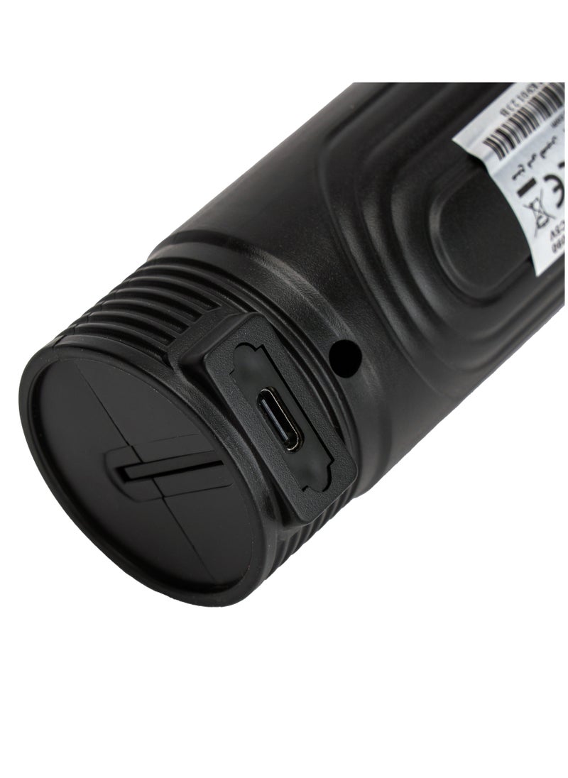 GEEPAS - Geepas Rechargeable LED Flash Light- Sturdy Housing with Big LED Chip with Aluminum Reflective Cup, Shell Ripple Pattern| 5 Hours Working Time| Lead-Acid Battery| 2 Years Warranty | GFL51090 - Image 1