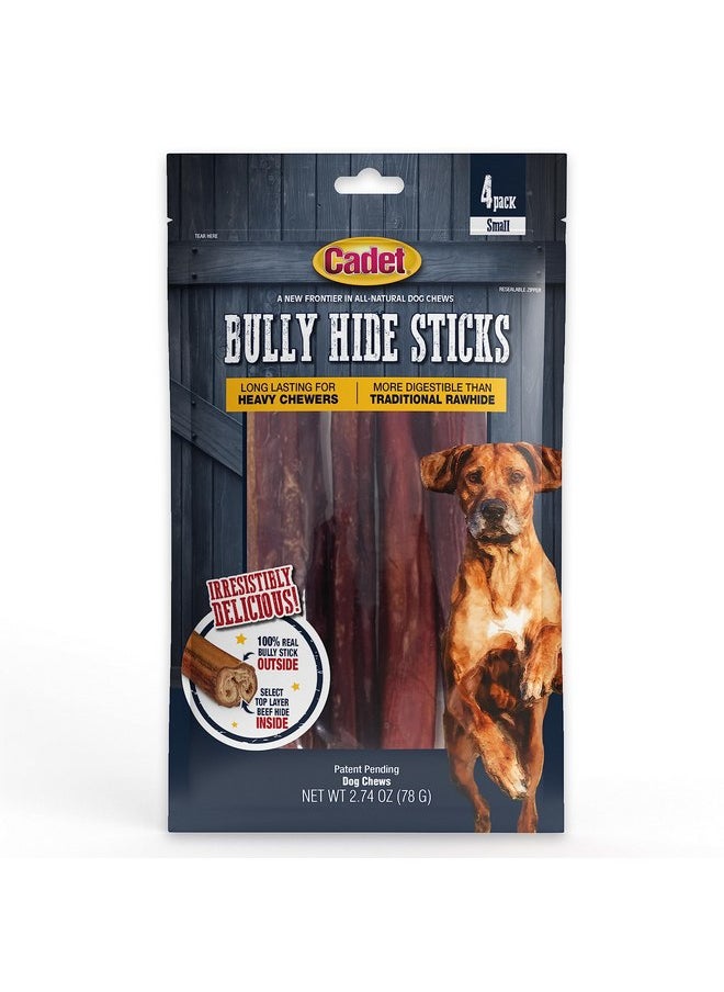 Cadet Cadet Bully Hide Sticks for Small Dogs, All-Natural Beef Pizzle, Rawhide Free Dog Bully Sticks for Aggressive Chewers, Small (4 Count)  - Image 1