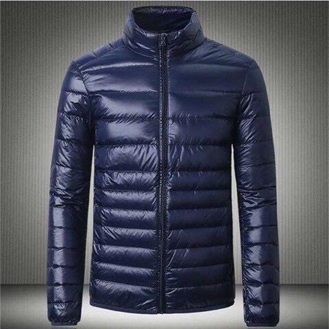 New Light Down Cotton-padded Jacket Mens Short Vertical Collar Jacket Young Mens Thin Down Cotton-padded Jacket Men's Tibetan collar 